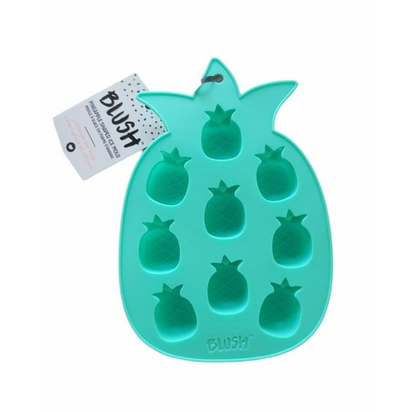 Pineapple Ice Cube Teal Tray Mold Blush Flexible Silicone FabFitFun Teal Sealed - Picture 1 of 4